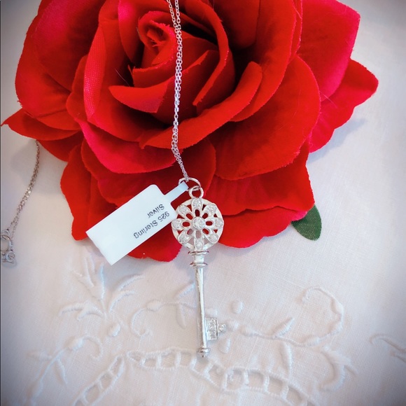 Jewelry - 5/$75 Key Pendent With Chain 925 Silver Necklace